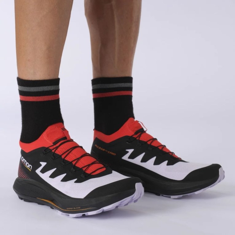 Tenis Para Trail Running Salomon Pulsar Pro Hombre Negros Rojos Lavanda | MX COER952